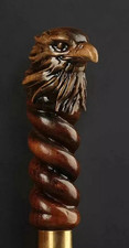 Eagle Head Hand Carved Handmade Handle Wooden Walking Stick Cane Hiking designer
