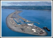 Homer Spit Alaska Postcard Kachemak Bay Aerial View Unposted Chrome