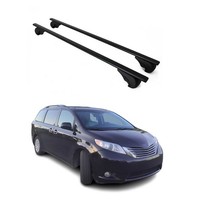 DachträGer GrundträGer FüR Toyota Sienna 2011-2020 75Kg Stahl Schwarz 2 Tlg
