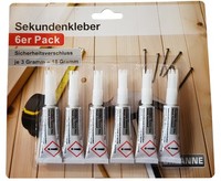 6X 3G Sekundenkleber Extra Stark Alleskleber Schnellkleber Universal 100G/27,50€
