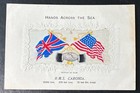 RMS CARONIA, WHTE STAR  LINE, WOVEN SILK NOVELTY PC, SHIP IMAGE, circa 1910s — photo 1
