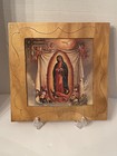 Virgin Mary, Angels, Baby Jesus Beautiful Art On Attached Wooden Frame Signed — photo 1
