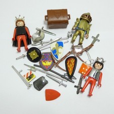 LOT FIGURINES PLAYMOBIL VINTAGE CHATEAU MOYEN AGE JOUET COLLECTION ACCESSOIRE