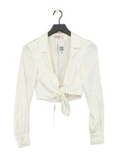 House Of CB London Women's Top XS White Polyester with Elastane Cropped