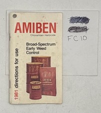 Vintage 1981 Union Carbide Amiben Chloramben Herbicide Farm Directions Booklet