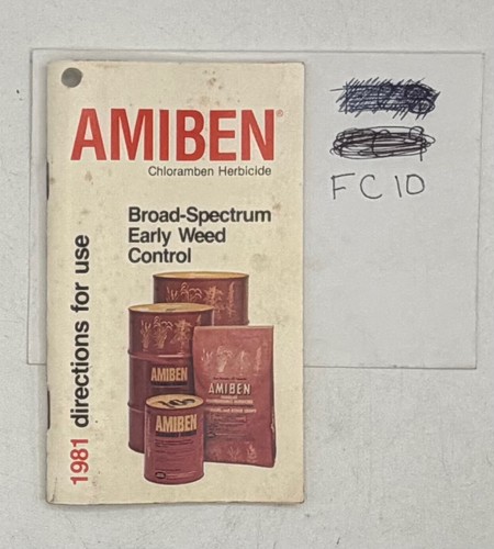 Vintage 1981 Union Carbide Amiben Chloramben Herbicide Farm Directions Booklet