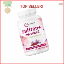 Micro Ingredients Saffron+ Advanced, 60 Veggie Capsules | 10-in-1 Formula with H
