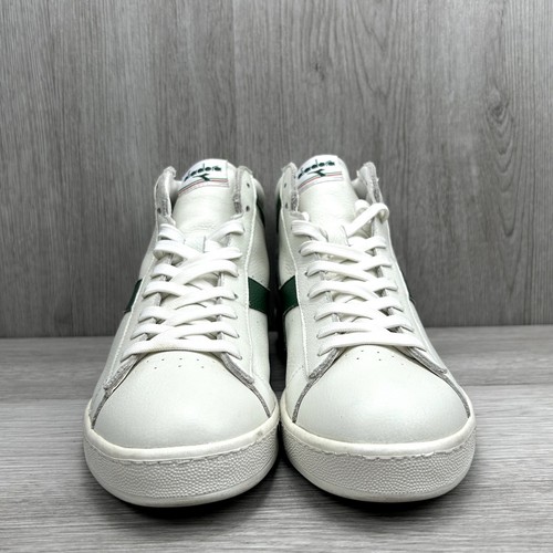 Diadora High Waxed White Leaf Green Sneaker Herren 12,5 Schuhe Turnschuhe Leder OG - Bild 6 von 10