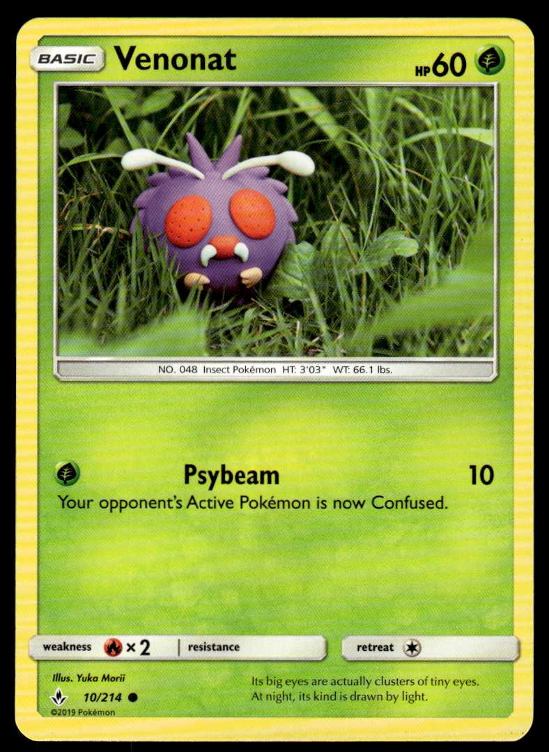 POKEMON VENONAT UNBROKEN BONDS 10/214 C NM/M Yuka Morii