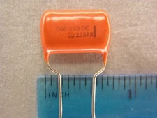 5 Sprague 225P .068uF 200V 10% Radial Polyester Film Orange Drop Capacitors