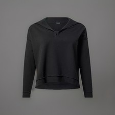 Torrid Supersoft Fleece V-Neck Pullover Sweatshirt 3X 22-24 Black NWT Size 3