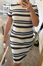 Lauren Ralph Lauren Women’s Knit Sheath Dress Black/White Striped Size 8