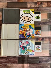 NEC PC Engine Bomberman 93 94 Lot 3 HE System HuCard Japan w/Box Instructions
