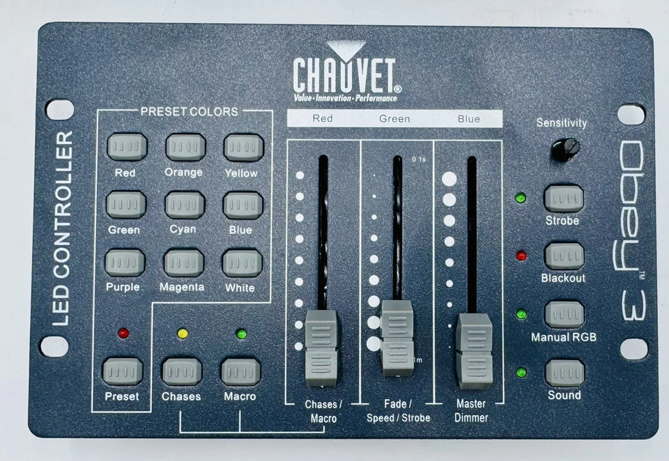 CHAUVET DJ Obey 3 Compact DMX Controller RGB LED Wash Lights - Image 3 of 4
