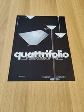 1988 QUATTRIFOLIO  LAMPADA VANESSA DESIGN SERGIO MAZZA VINTAGE AD PUBBLICITA