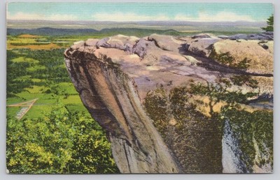 Lovers Leap Rock City Gardens Lookout Mountain Linen Postcard 1930s