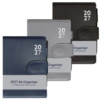2027 A5 Woche zur Ansicht Tagebuch Premium Organizer mit Stift A-Z Adress Index Buch