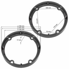 Tomzz Anelli Adattatori Per Altoparlanti 200mm – Compatibili Con VW Transporter T5 E T6, Porta Anteriore