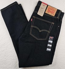 Levis 512 Slim Taper Mens Jeans 36x32 Blue Dark Wash Denim Cotton Blend