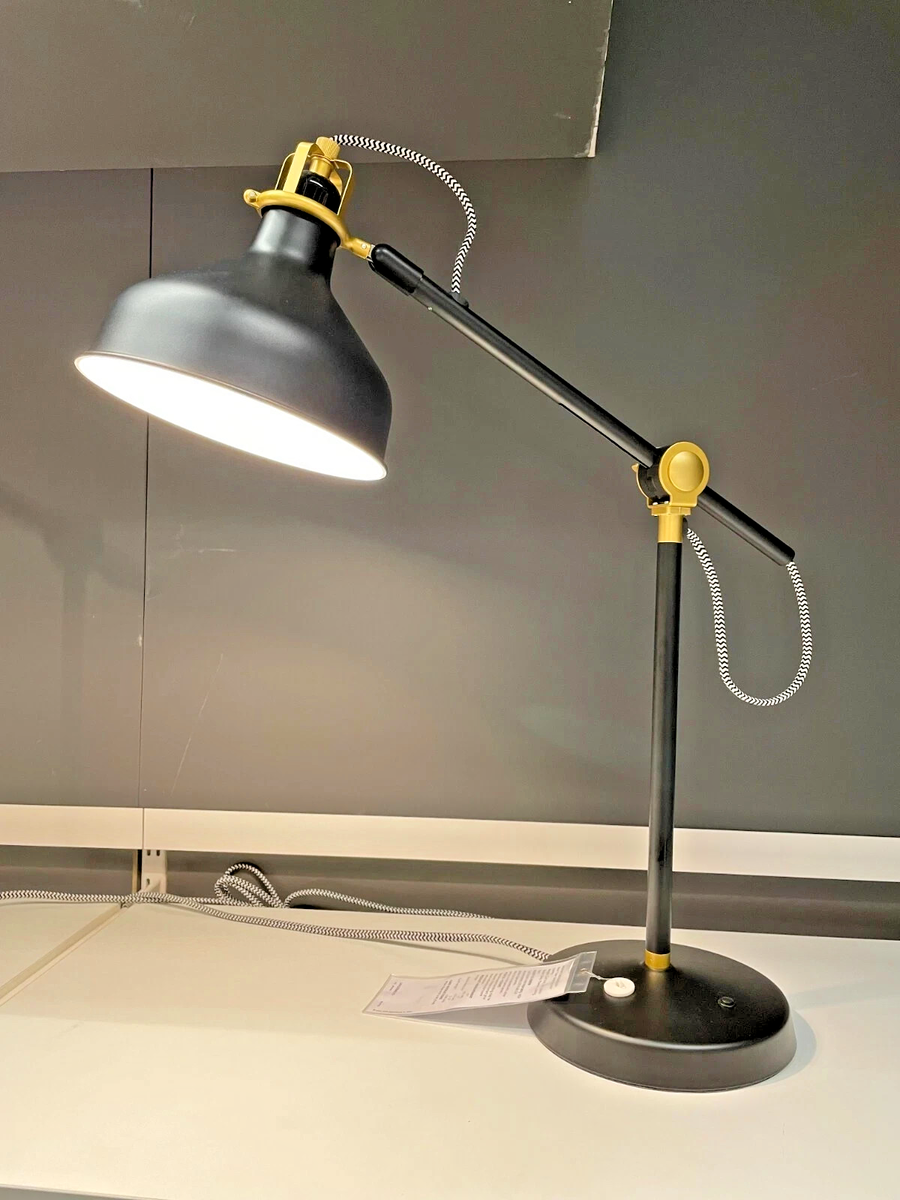 IKEA RANARP Work Table Lamp Black w/ E26 Bulb Included 004.196.01