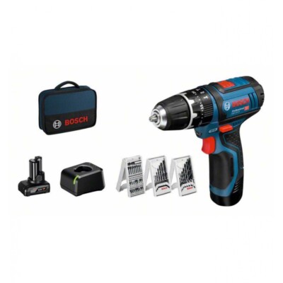 Bosch Akku-Schlagbohrschrauber GSB 12V-15, mit 1 x 4,0 Ah, 1 x 2,0 Ah Li-Ion Akk