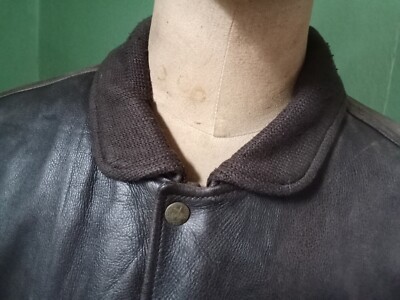 80's Chevignon Cowhide Flying Leather Jacket Size L France
