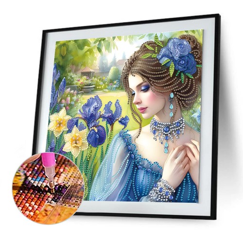 Trapano 5D fai da te parzialmente appositamente sagomato pittura diamantata fiori bellezza decorazione - Foto 5 di 12