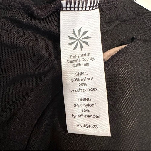 Camiseta de natación Tankini para mujer Athleta Laguna Side Scrunch 32D/DD negra blanca - Imagen 9 de 9