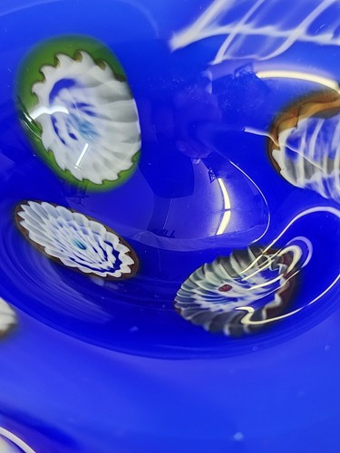 Blue Murano Fratelli Toso Bowl Original label - Picture 20 of 23