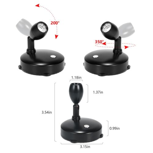 Wireless Spotlight Battery Operated RGB up Lights Indoor with Remote and Timer - Picture 6 of 7