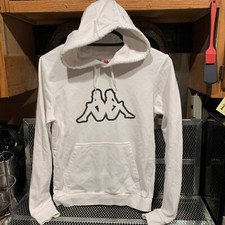 Kappa Men  s Hoodie Pullover French Terry Size Medium White Slim Fit