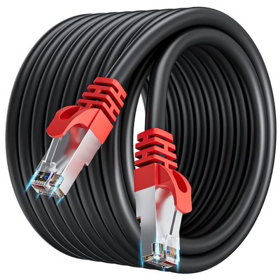 Cat 7 Outdoor Ethernet Cable 50ft SFTP Triple Shielded Foil Twisted Pair LLDP...
