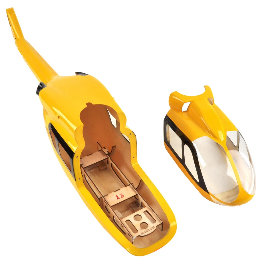 450 EC-145 Heli 450 Size RC Pre-Painted Fuselage YELLOW BLUE Painting RC Model - Image 3 of 4