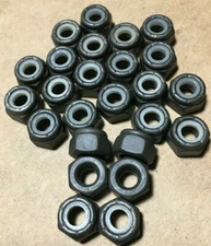 1/4"- 20 SAE COARSE BLACK PHOSPHATE NYLON LOCKING NUTS
