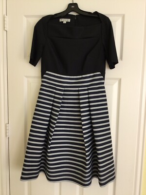 Kay Unger NY Black/Navy Striped Cocktail Dress, Size 8 | eBay Kay Unger NY Black/Navy Striped Cocktail Dress, Size 8 | eBay