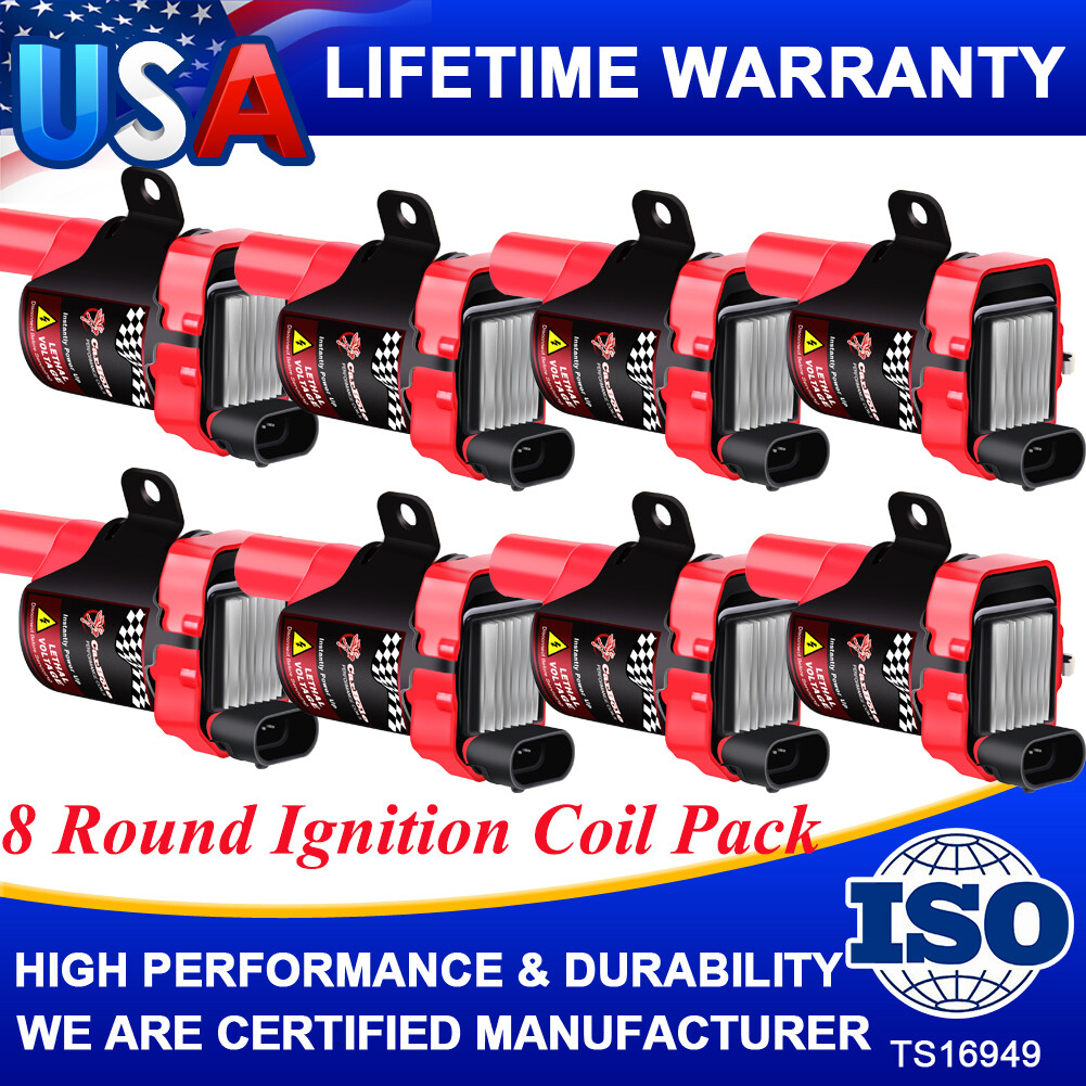 8 Round Ignition Coils for Chevy Silverado 1500 2500 GMC LS 5.3/6.0L/4