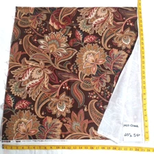 Mill Creek Brown Floral Traditional Home Decor Cotton Fabric 1 Pc 25" x 54"