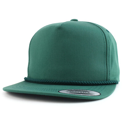 Classic 5 Panel Golf Cap Flatbill Snapback Hat   - FREE SHIPPING