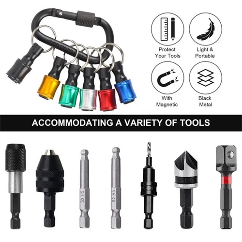 1/4" Hex Shank Quick Release Keychain Screwdriver Drill Bit Holder Bit Set 28PCS - Picture 5 of 25