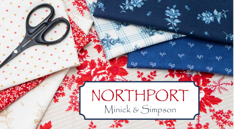 Moda NORTHPORT 14883 13 Beige Red Floral Tonal MINICK & SIMPSON Quilt Fabric