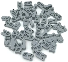 Lego 50 New Light Bluish Gray Plates Round 1 x 1 with Bar Handle on Side Parts