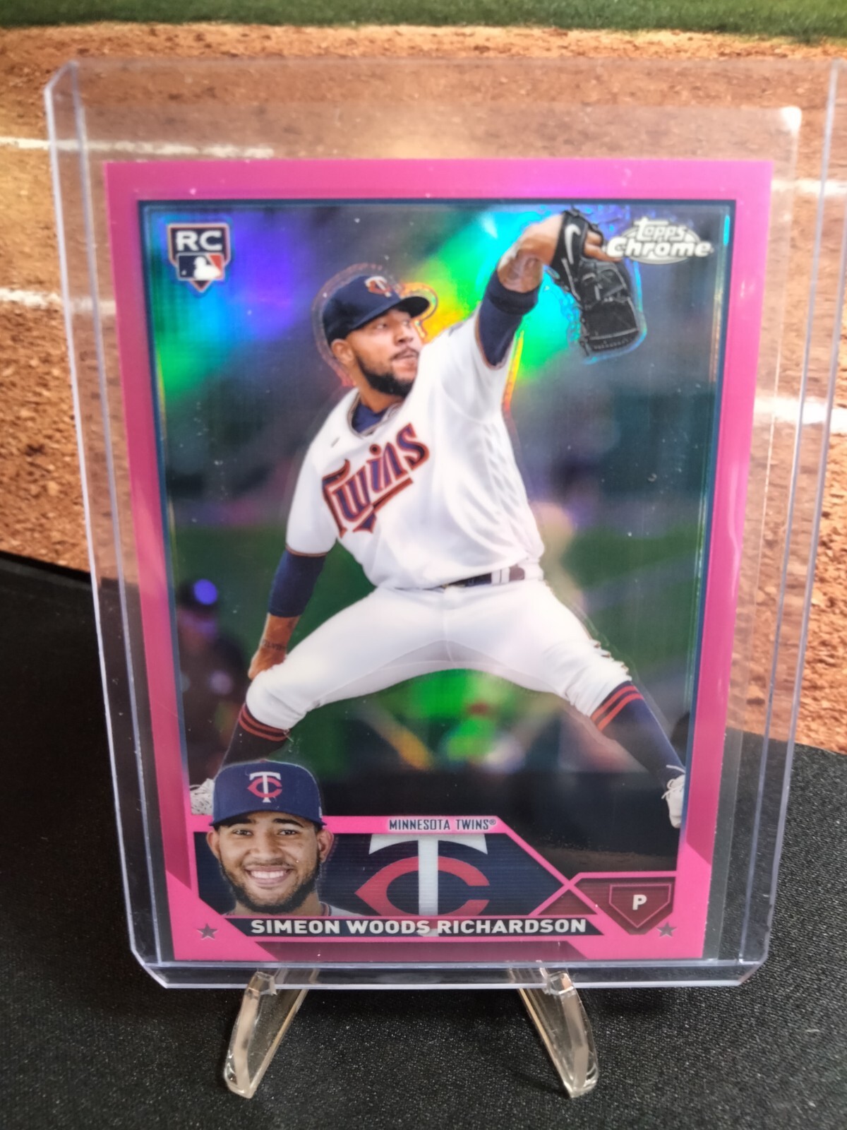 2023 Topps Chrome - Pink Refractor #173 Simeon Woods Richardson (RC)