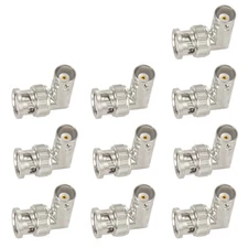 10xBNC Male to Female Elbow RA Adapter for CCTV Camera,Ham Radio Antenna,Scanner