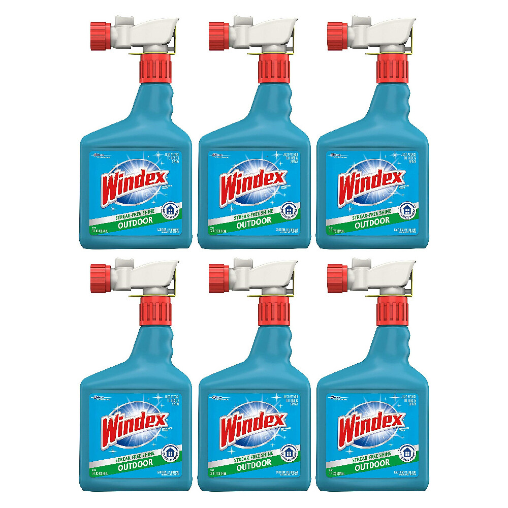 Windex Outdoor Glass and Patio Cleaner Spray No Streak Attach Hose 32