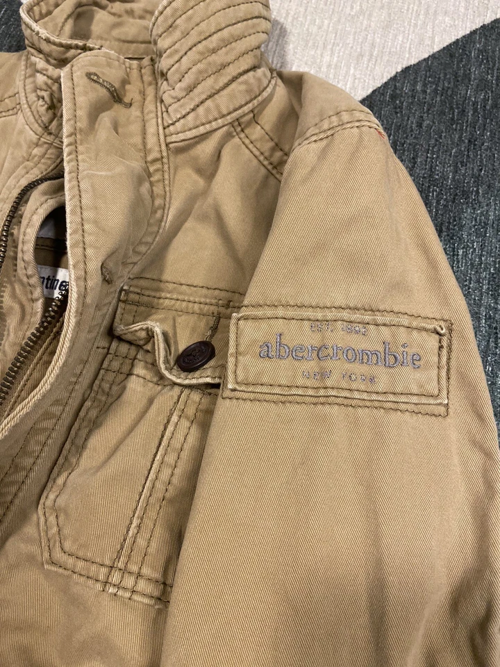 Jaqueta de carga militar Abercrombie infantil cáqui/castanho sentinela utilitário juventude M - Imagem 4 de 4