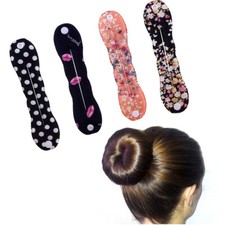 DIY Women Headband Headwear Device Bun Deft Hair Bands Print Coiling Accessories