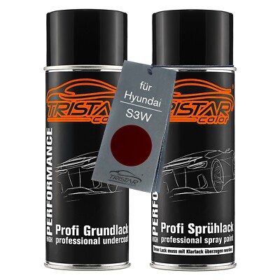 Autolack Spraydosen Set für Hyundai S3W Ruby Wine Metallic Grundlack Basislack