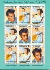 ELVIS PRESLEY ROCK AND ROLL PIONEER;s/s  9 stamps; MNH;Dominica