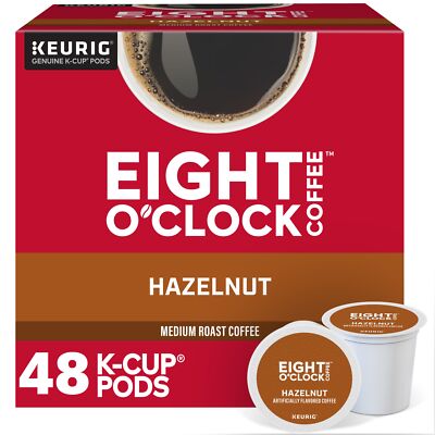 Eight O'Clock Hazelnut Coffee, Keurig K-Cup Pod, Medium Roast, 48 Count