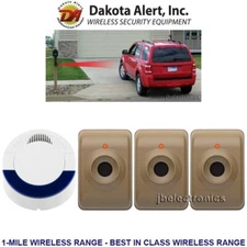 DAKOTA ALERT DCMA-4000 WIRELESS MOTION DRIVEWAY SECURITY ALARM - 3 SENSORS